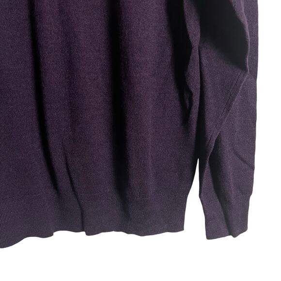 J.Crew Men’s Merino Wool Blend Purple Crewneck Long Sleeve Sweater Size XL - Picture 5 of 11
